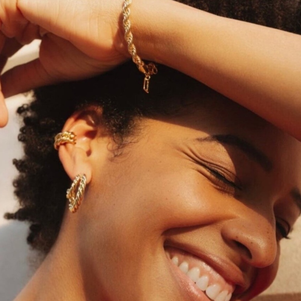Rendor x Curateur Victoria Double Gold Hoop Earrings Gold Plated
